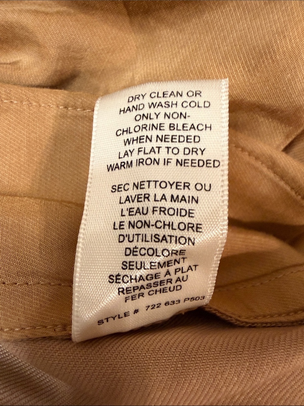 Rebecca Taylor Cavalry Twill Pant - Wool Blend Wide Leg Cropped Tan Khaki - Picture 14 of 15